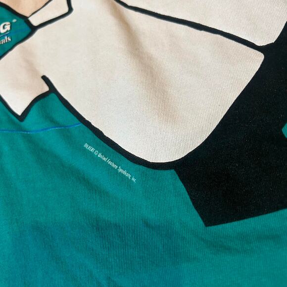 90s hanes dilbert comic tee - Picture 3 of 5